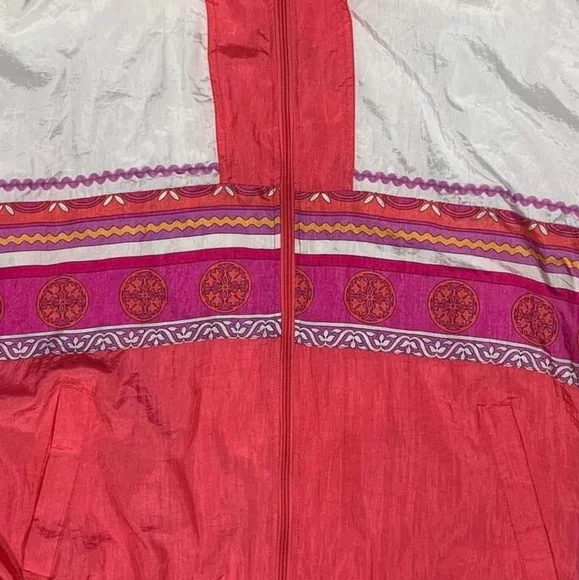 Vintage Bold Spirit Windbreaker Jacket Size Medium Colorblock Zip Up 90s Y2K NEW - Picture 5 of 12